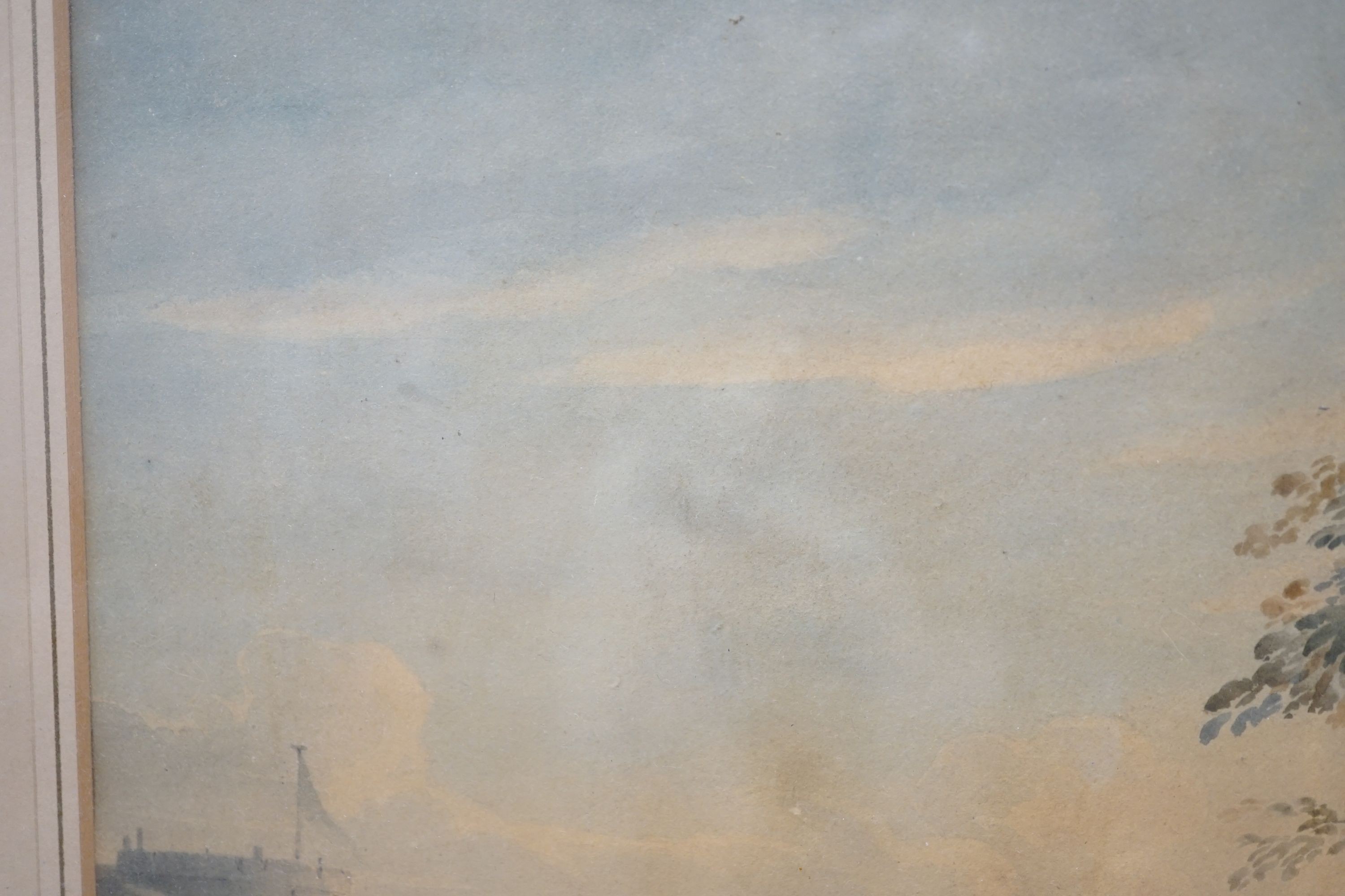 Early 19th century English School, watercolour, View of Windsor Castle, 29 x 36cm
